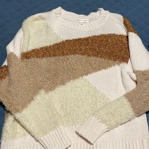 Color Block Soft Crew Sweater by Lou and Grey/Loft. Size S.